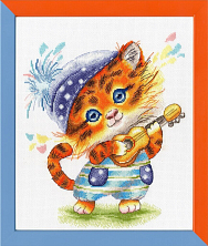 Вышивка ВК-068 Тигренок-гитарист Вышивка ВК-068 Тигренок-гитарист