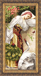 Вышивка ЧМ-008 Девушка с лебедем Вышивка ЧМ-008 Девушка с лебедем