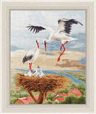 Вышивка З-050 Аисты на крыше Вышивка З-050 Аисты на крыше