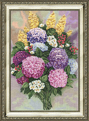 Вышивка ЛЦ-030 Букет гортензий